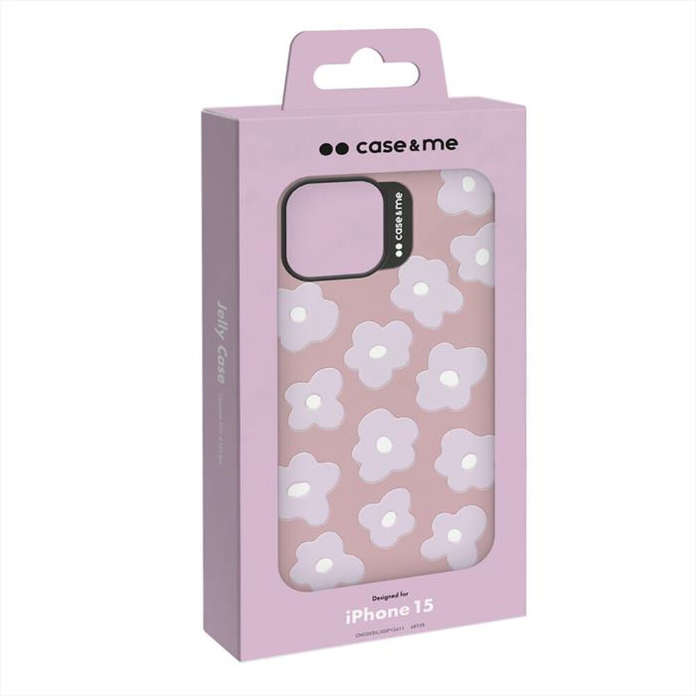 Immagine del prodotto CASEME - Cover silicone CMCOVSIL3DIP15611 per iPhone 15-Fiori Rosa