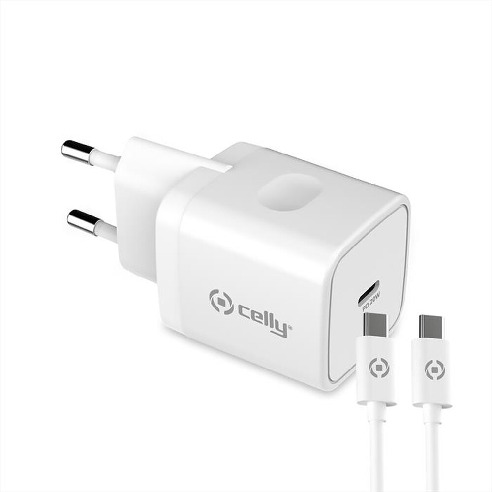 Immagine del prodotto CELLY - TC1C20WLIGHTWH - TC 1 USB-C 20W + LIGHT CABLE-BIANCO/PLASTICA