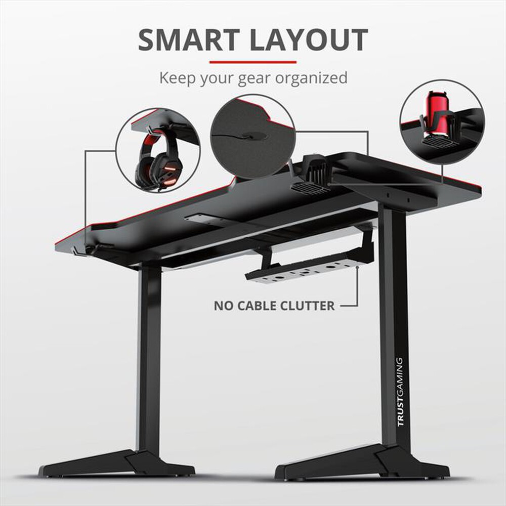 "TRUST - GXT1175 IMPERIUS XL GAMING DESK-Black"