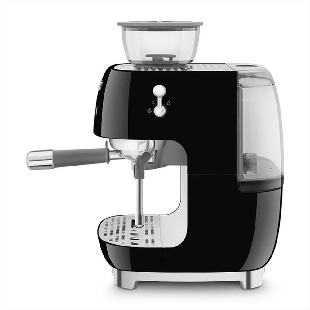 "SMEG - Macchina da Caffè+macinacaffè 50's Style EGF03BLEU-Nero LUCIDO"