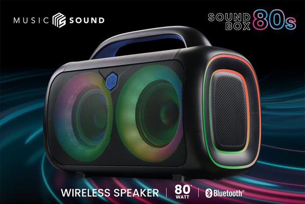 Immagine del prodotto MUSIC SOUND - SPEAKER BOOM BOX 80S-Nero