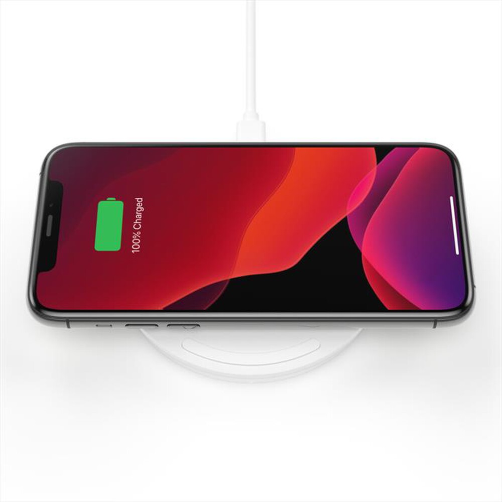 "BELKIN - TAPPETINO DI RICARICA WIRELESS 10W CON ALIMENTATOR-Bianco"