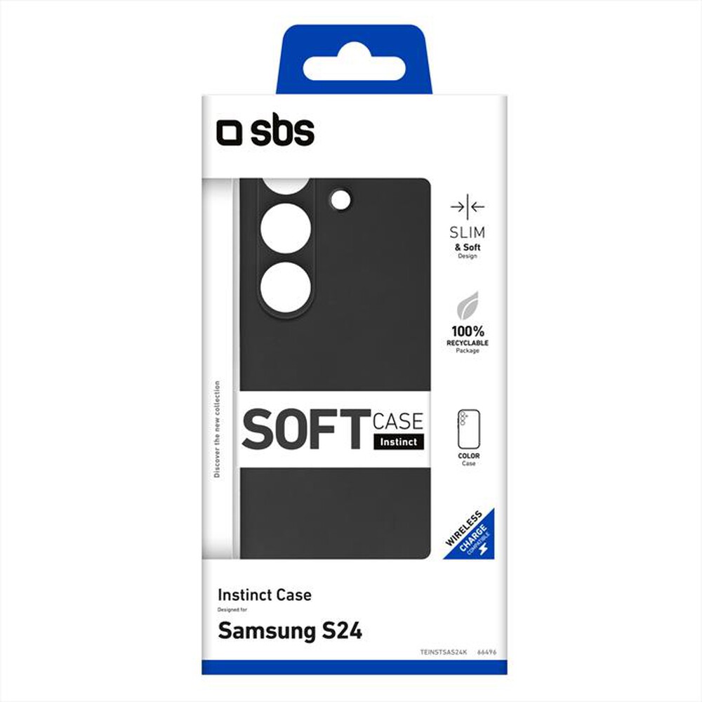 "SBS - Cover Instinct TEINSTSAS24K per Samsung S24-Nero"