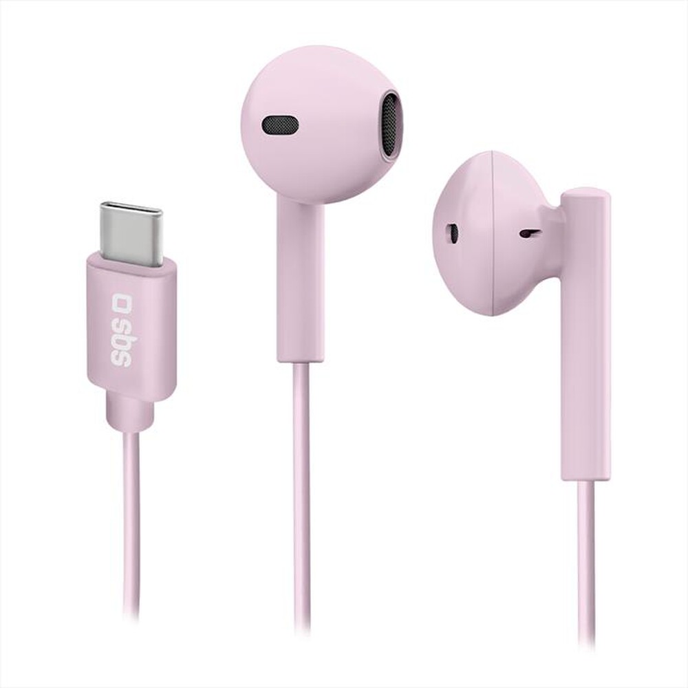 SBS - Auricolare con filo TEEARTYCMIX65P-Rosa