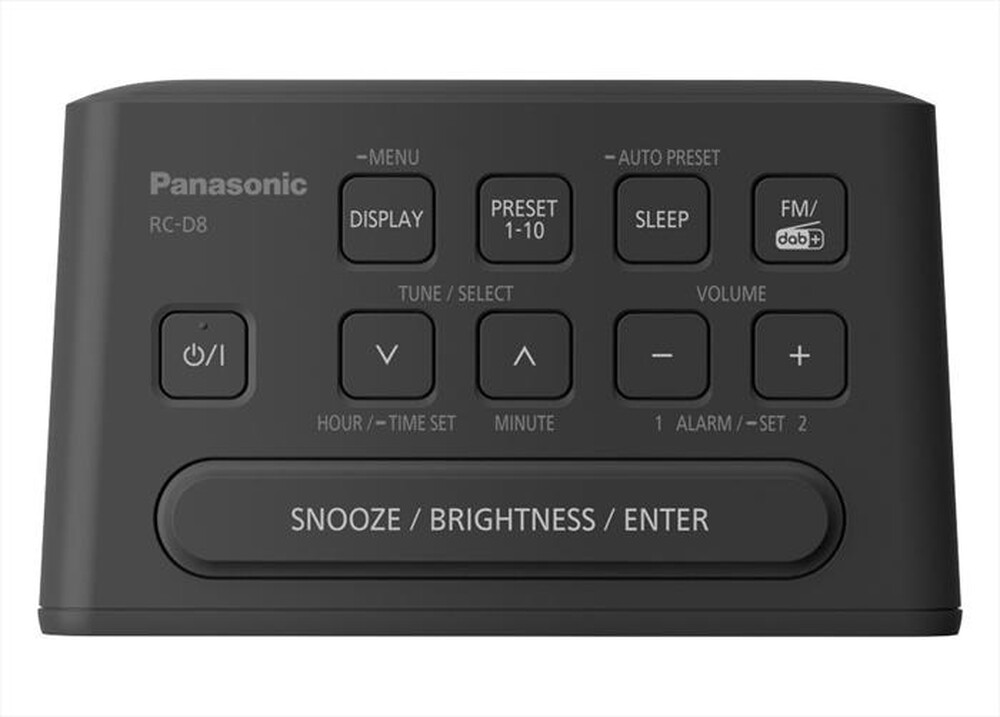 Immagine del prodotto PANASONIC - Radiosveglia FM/DAB+, Ampio Display, Snooze RC-D8-NERO