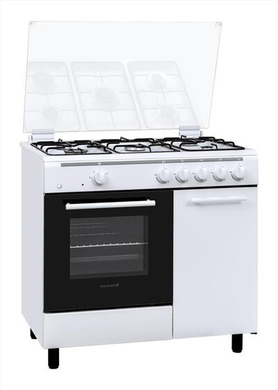 TECHLIFE - Cucina a gas TLCK96FGGEB-Bianco