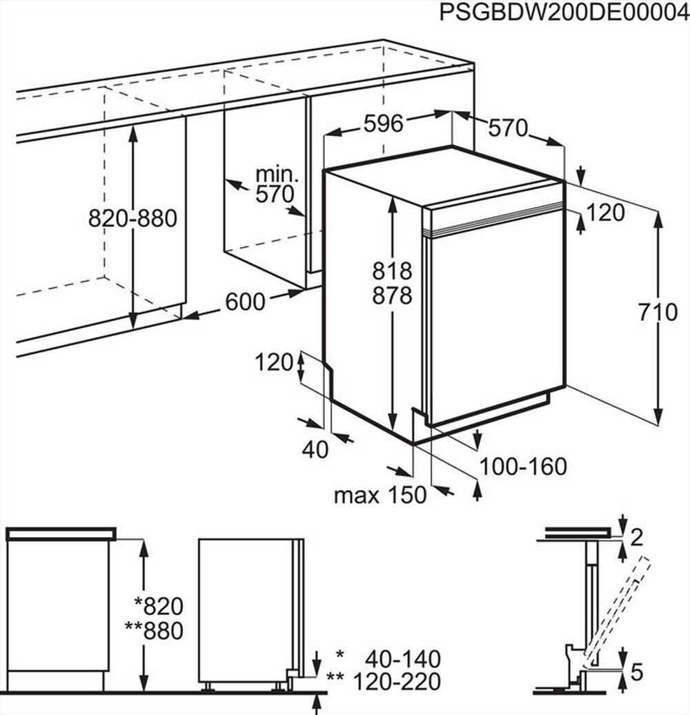 "AEG - Lavastoviglie incasso FUS5360CZM Classe D"