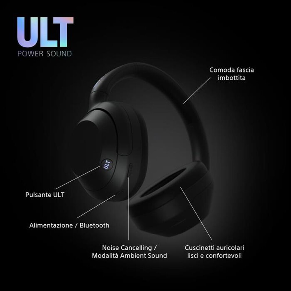 "SONY - Cuffie a padiglione chiuso WHULT900NB.CE7-nero"