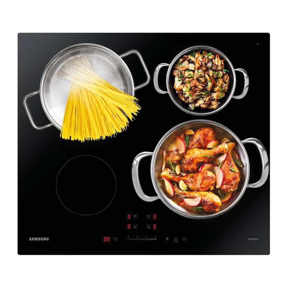 "SAMSUNG - Piano cottura induzione NZ64T3707AK/ET 59 cm-VETROCERAMICA NERO"