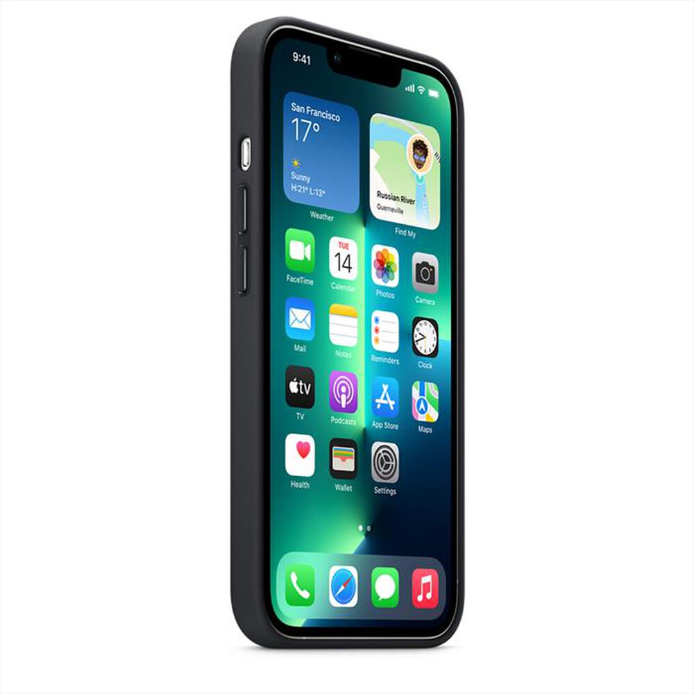 "APPLE - Custodia MagSafe in pelle per iPhone 13 Pro-Mezzanotte"