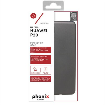PHONIX - HUP20PFG Cover flessibile HUAWEI P20-Grigio
