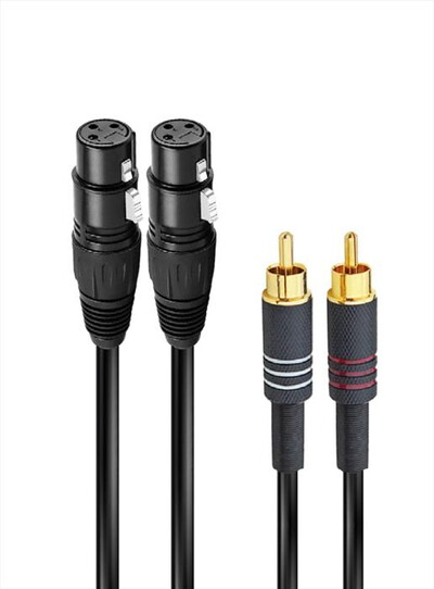 RIDEM - CAVO AUDIO 2XRLF-2RCA 1-Nero