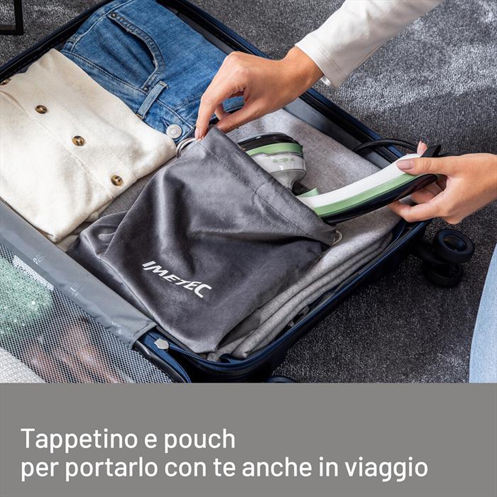 Immagine del prodotto IMETEC - FERRO DA STIRO VERTICALE STEAM EASY-Bianco, verde, nero