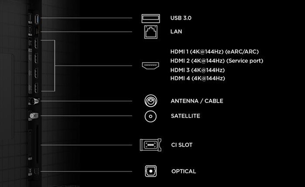 Immagine del prodotto TCL - Smart TV SQD Mini LED 4K 55" 55C8L-Nero