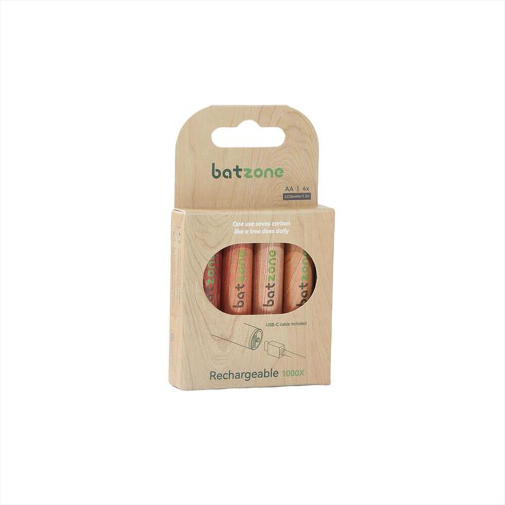 Immagine del prodotto BATZONE - LI-ION USBC BATT AA 2220MWH 4 PCS CABLE-Marrone/ Legno