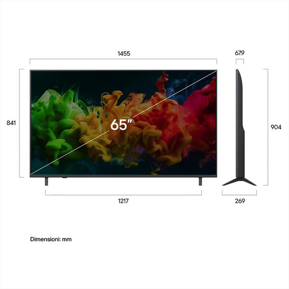 Immagine del prodotto LG - QNED EVO AI MINILED QNED80B 65QNED80B6B-Charcoal Black