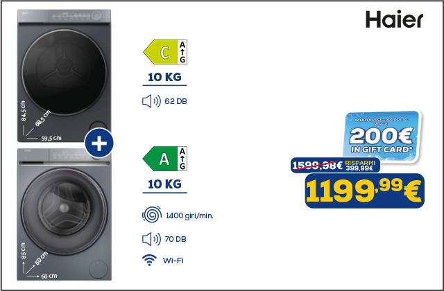 Haier colonna bucato