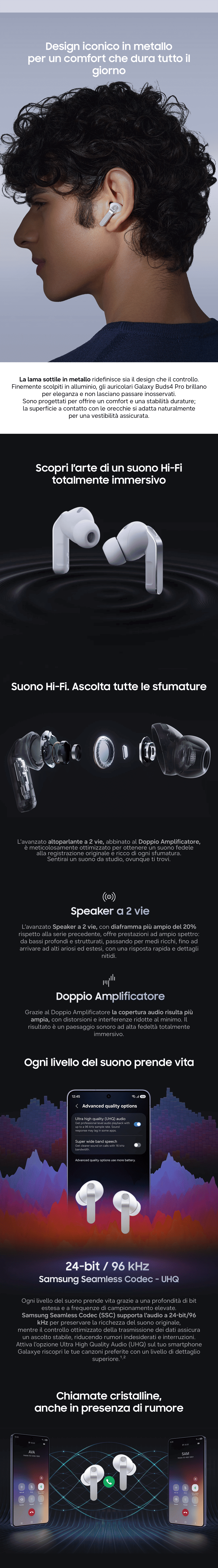 Caratteristiche Galaxy Buds4 Pro