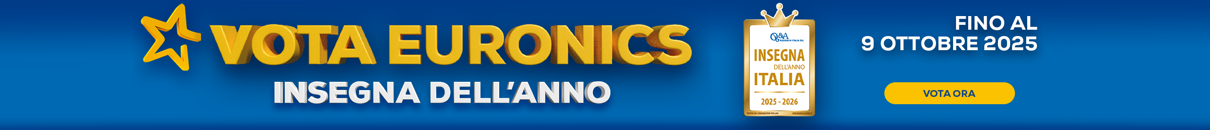 vota euronics insegna dell'anno 2025-2026