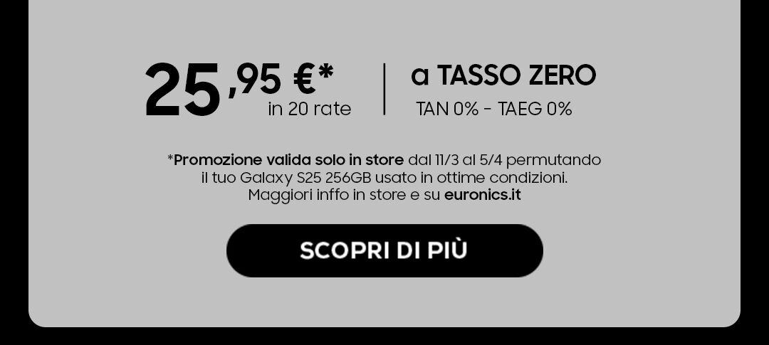 Acquista a tasso zero in negozio