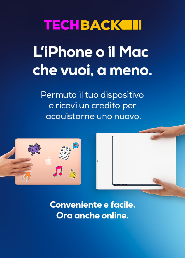 Hai un dispositivo Apple che non usi più? Dallo in permuta e ricevi un credito per il tuo acquisto