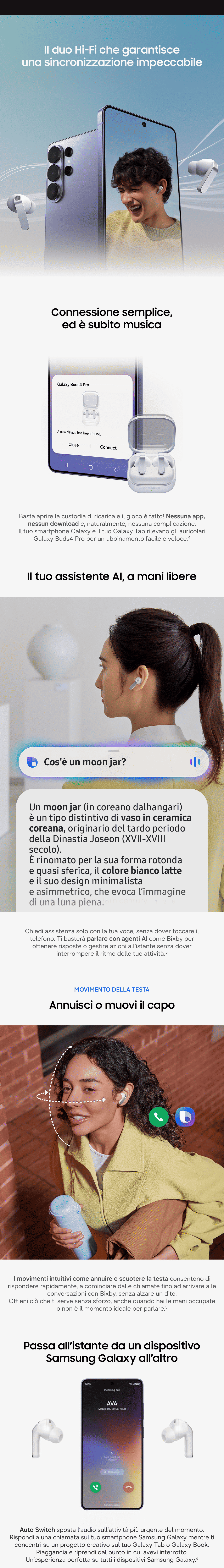 Caratteristiche Galaxy Buds4 Pro
