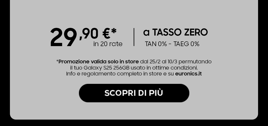 Acquista a tasso zero in negozio