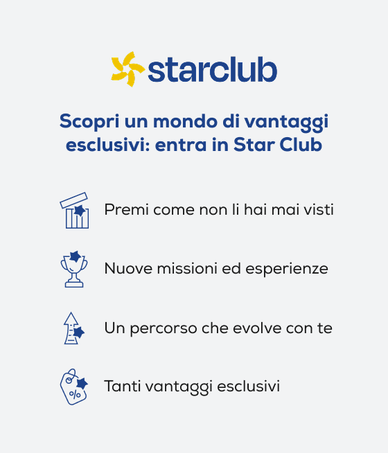 Scopri i vantaggi Star Club