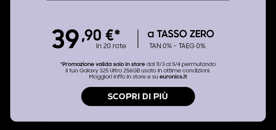 Acquista a tasso zero in negozio