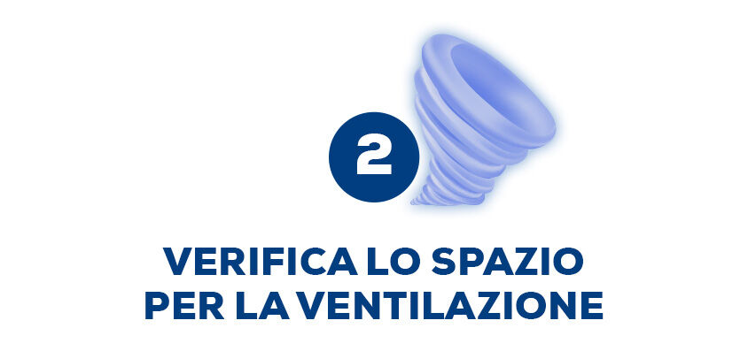 Verifica lo spazio per la ventilazione