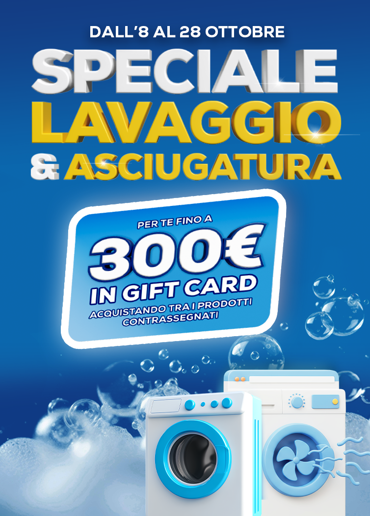 Speciale lavaggio e asciugatura