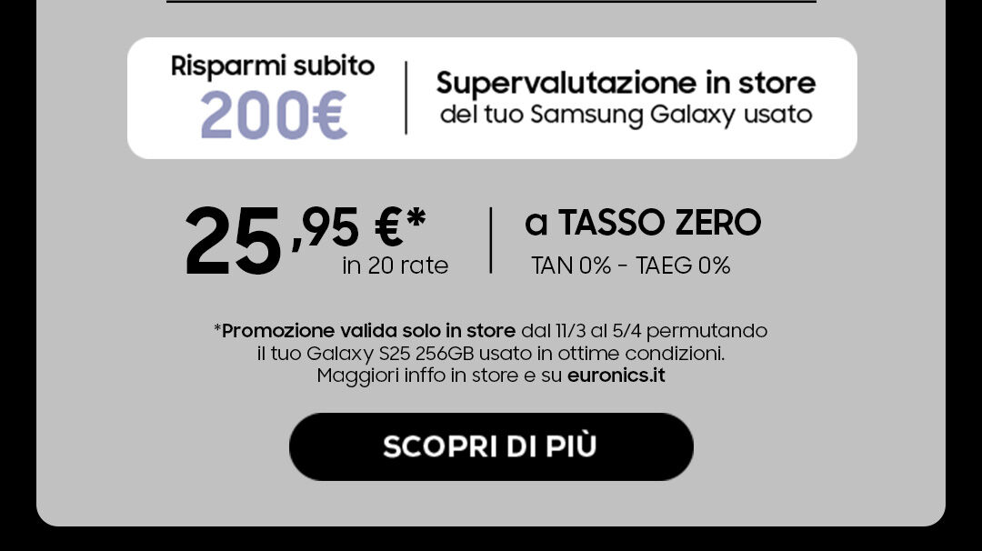 Acquista a tasso zero in negozio