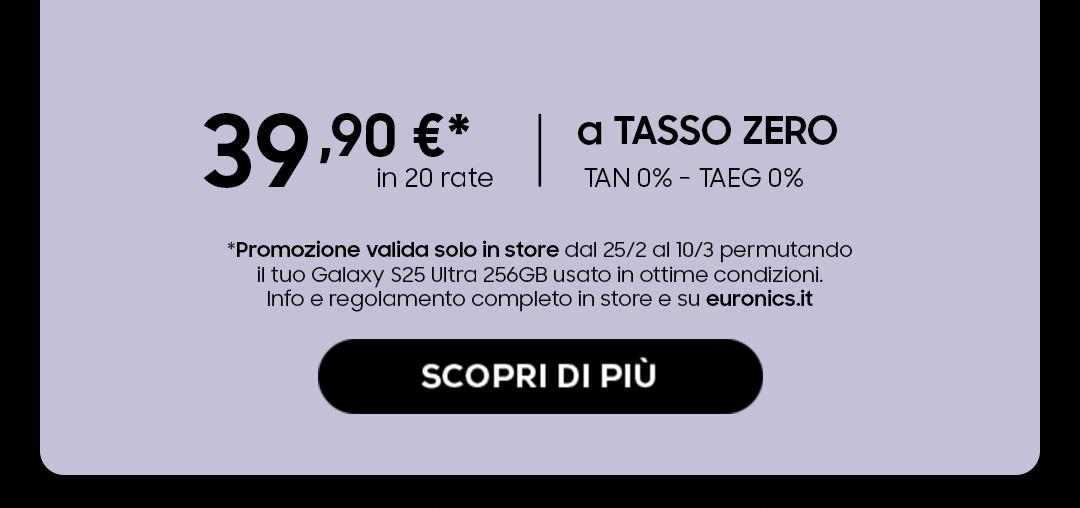 Acquista a tasso zero in negozio