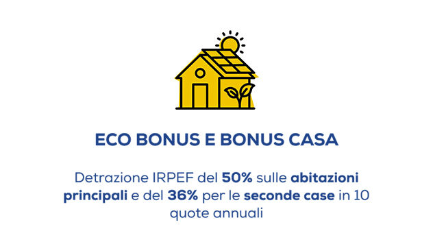 Eco bonus e bonus casa