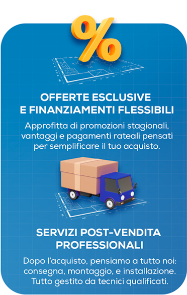 Offerte esclusive e finanziamenti flessibili e servizi post-vendita professionali