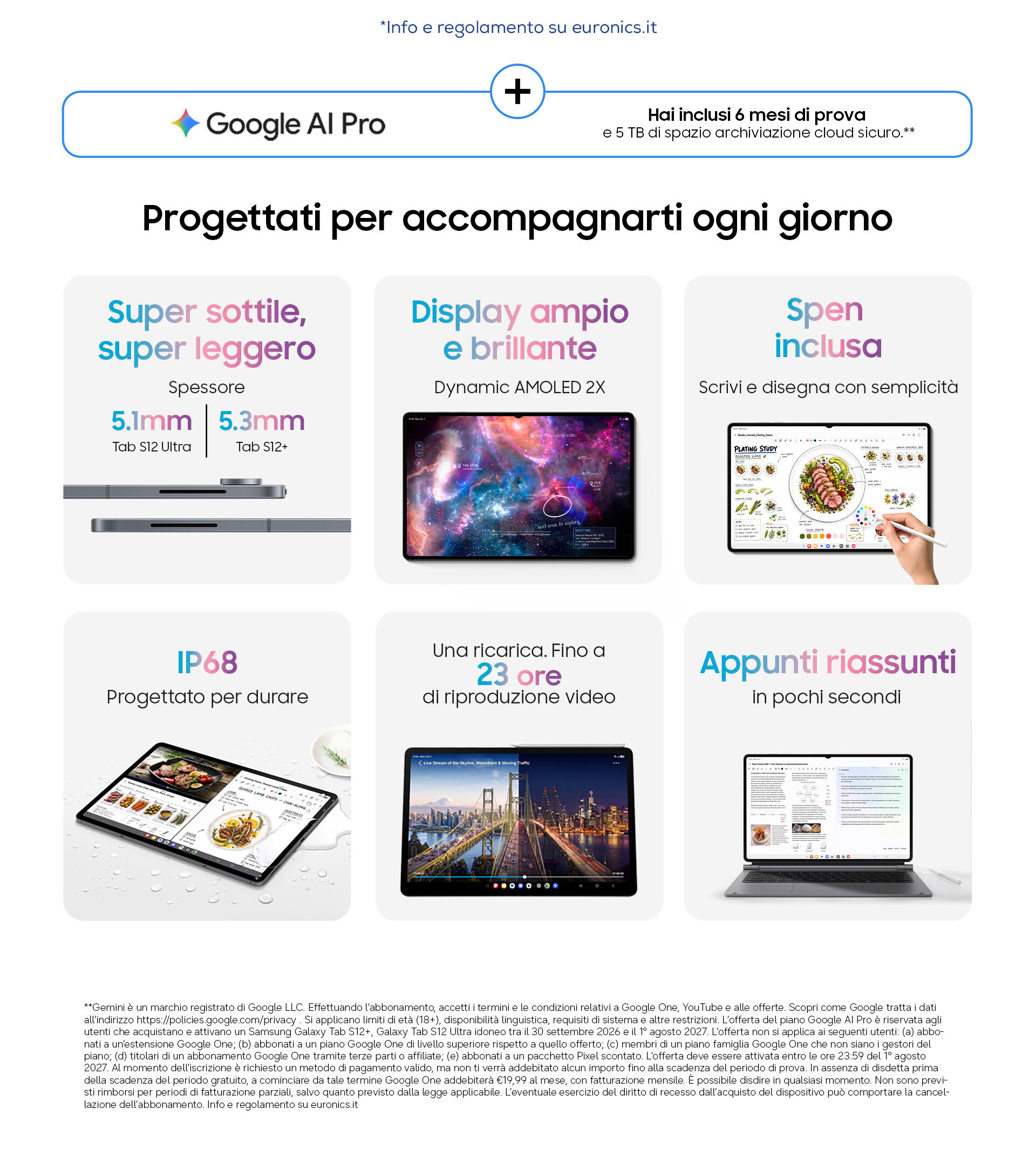 Progettati per accompagnarti ogni giorno