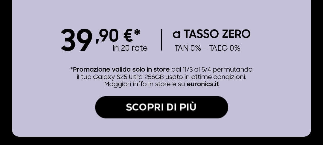 Acquista a tasso zero in negozio