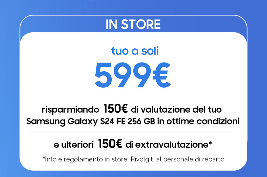 In store tuo a soli 599&euro;