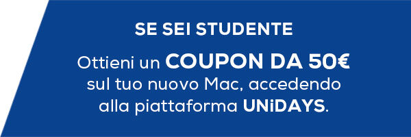 coupon sconto studenti: 50€ di sconto sull'acquisto di un MacBook Air M4 13