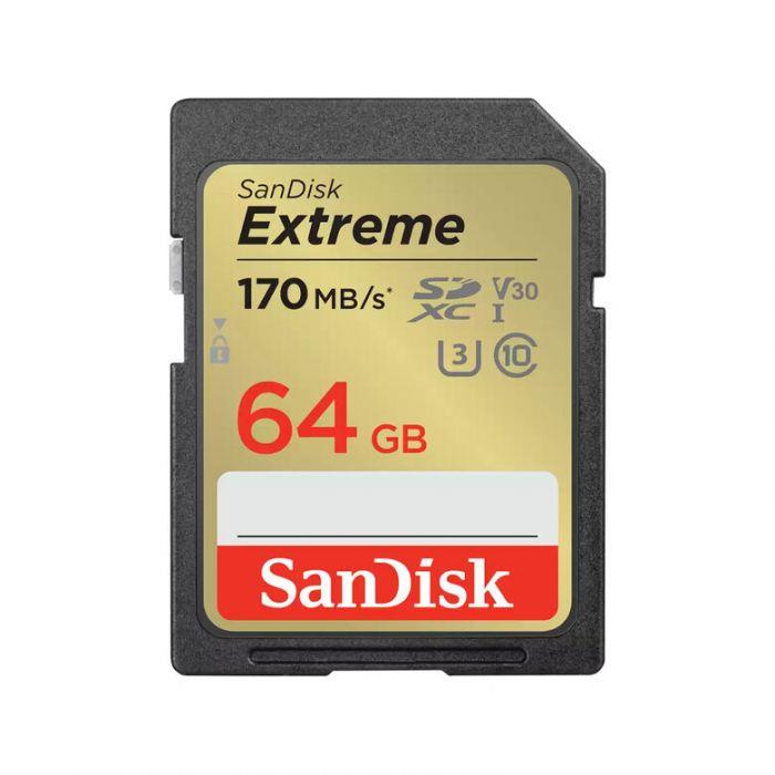 SD EXTREME V30 U3 64GB Nero/Oro