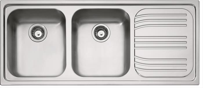 Image of Lavello lineare Radar RRX621 2 vasche INOX