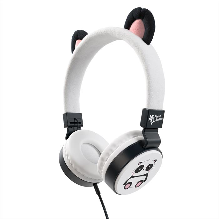 Image of Cuffie wired PANDA FURRY White - Bianco - Panda
