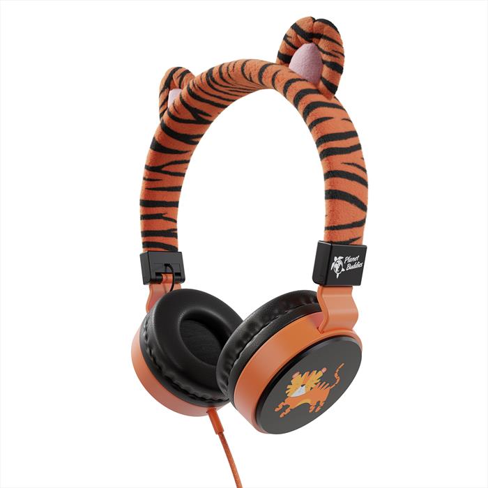 Image of Cuffie wired TIGER FURRY Orange - Arancione - Tigre