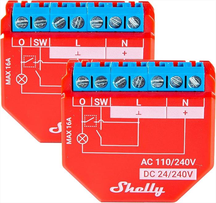 Image of Shelly Plus 1PM trasmettitore di potenza Rosso 1P