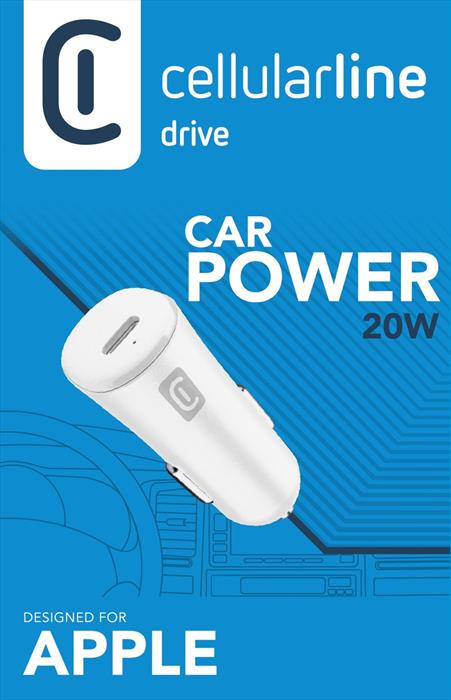 Image of Cellularline USB-C Car Charger 20W - iPhone 8 or later