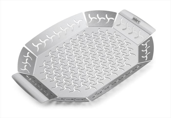 Image of VASSOIO PER VERDURA IN INOX - GRANDE inox