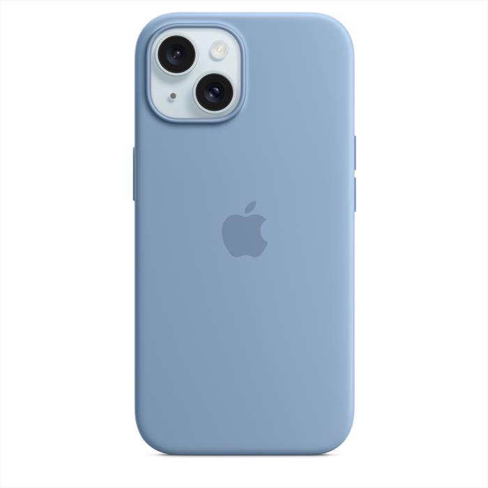 Image of Custodia MagSafe silicone iPhone 15 Blu inverno