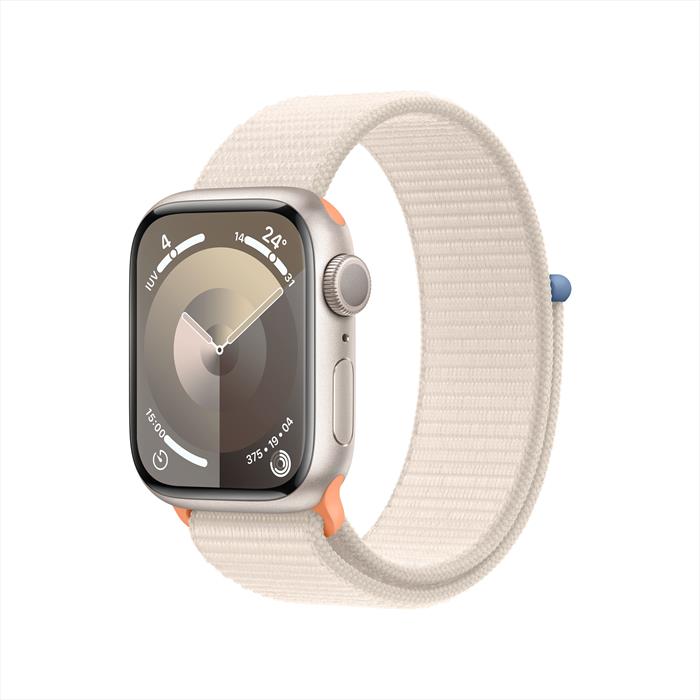 Image of Apple Watch Series 9 GPS Cassa 41mm in Alluminio Galassia con Cinturin