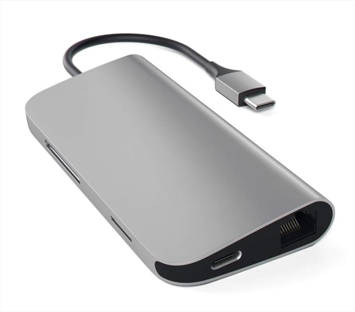 Image of ADATTATORE USB-C MULTI-PORTA 4K ETHERNET space grey