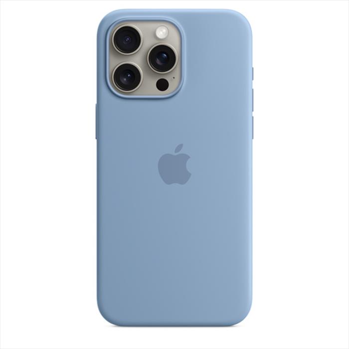 Image of Apple Custodia MagSafe in silicone per iPhone 15 Pro Max - Blu inverno